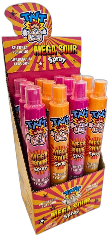 TNT Sour Spray Bubblegum & Sherbet pack shot
