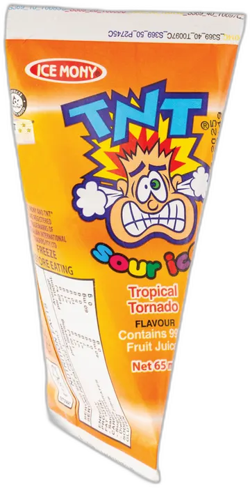 Ice Mony TNT Sour Tropical Tornado 99% Juice pack shot