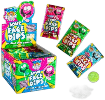 TNT Sour Face Dips pack shot
