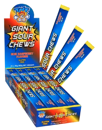TNT Giant Chew Blue Raspberry pack shot