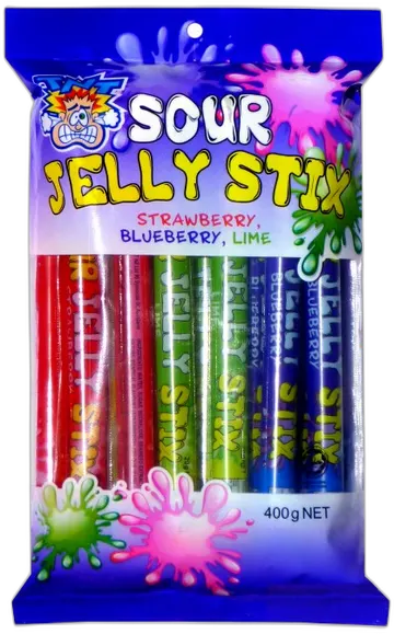 TNT Sour Jelly Stix Bag pack shot