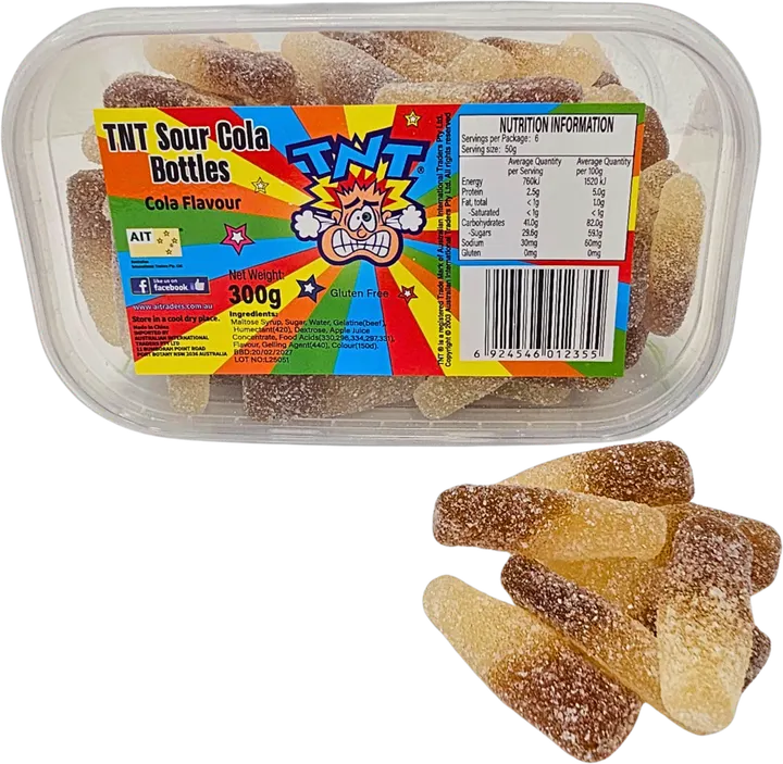 TNT Sour Cola Bottles